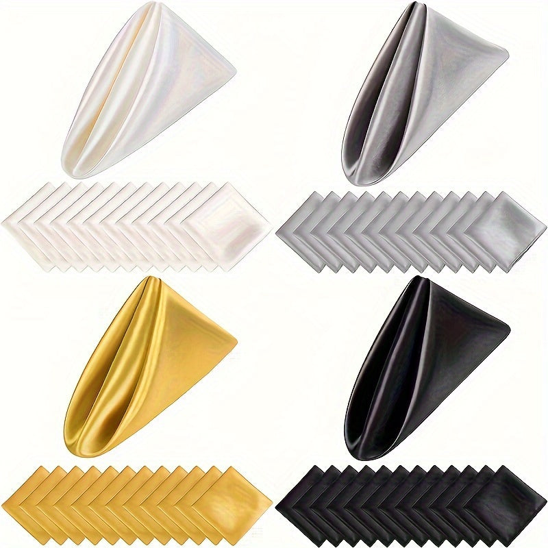 Satin Napkins 24pcs Soft Table Napkins Romantic Weddings Party Dinner Decoration