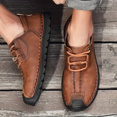 Men's Lace up Shoes Comfy Non slip Stitch Detail Shoes