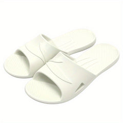 Men's Embossed Slides Non Slip Slippers Open Toe Shoes