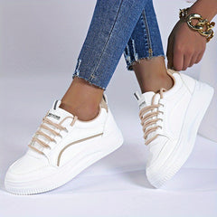 Women's Solid Skate Shoes Lightweight Low Top Sport Shoes