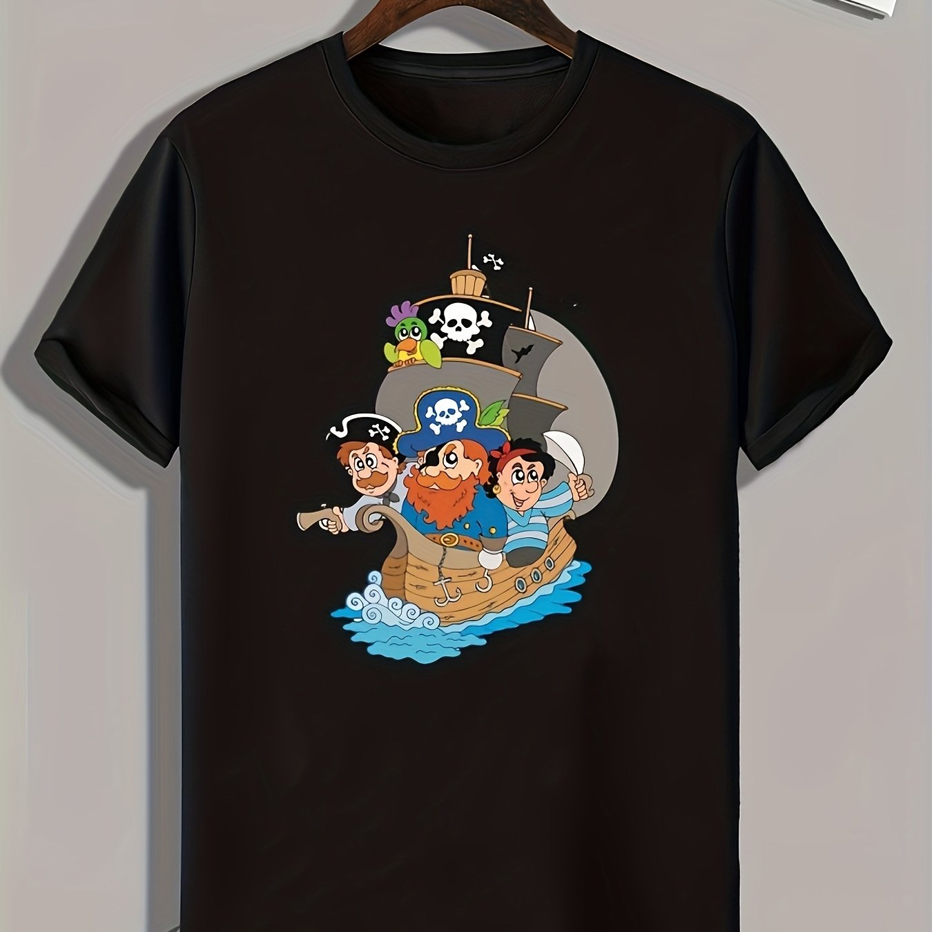 Cartoon Print Men's Graphic T-shirt Casual Comfy Tees For Summer