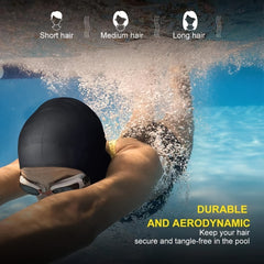 Silicone Ear Protection Swimming Cap for Adults - Non-slip & Waterproof