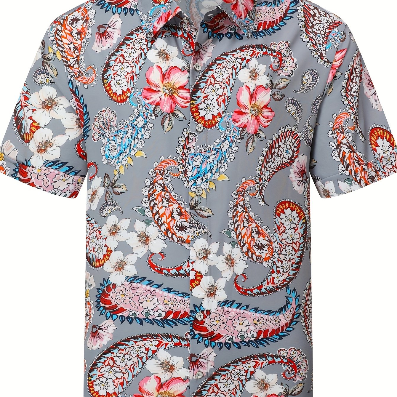 Paisley Pattern Hawaiian Shirt Men's Casual Allover Print