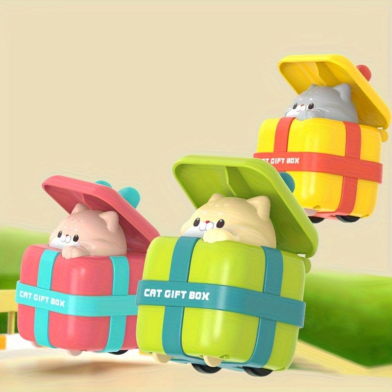 Cat Press and Glide Toy Car Stress Relief Office Decor Puzzle Toy