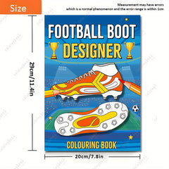 Football Shoe Coloring Book - 22 Pages of Soccer Cleat Art - Ideal Adult Gift