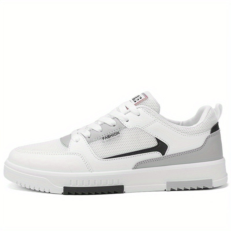 Men's Lace up Mesh Sneakers Skate Shoes With Good Traction