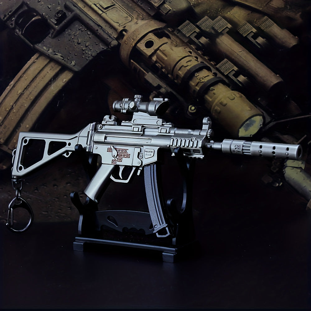 Alloy MP5 Sub Machine Gun Model for Keychains Car Accessories Necklaces