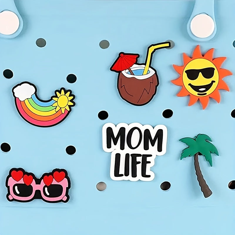 3 Pcs Cartoon Bag Decor Silicone Tote Beach Handbag Charms