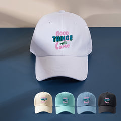 Good Things Will Come Slogan Print Baseball Cap