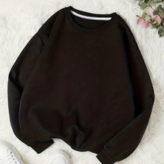 Warm Fleece Crew Neck Sweatshirt for Women