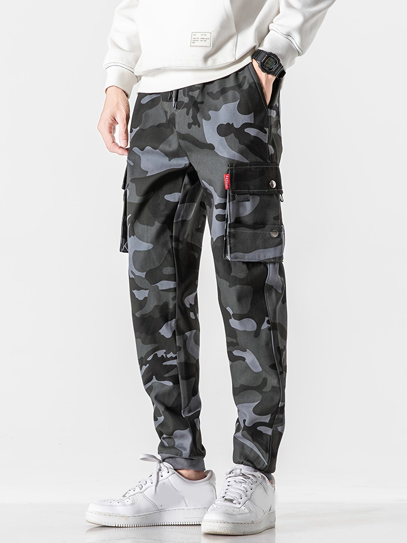Camouflage Cargo Pants Men Street Style Cotton Pants With Pocket