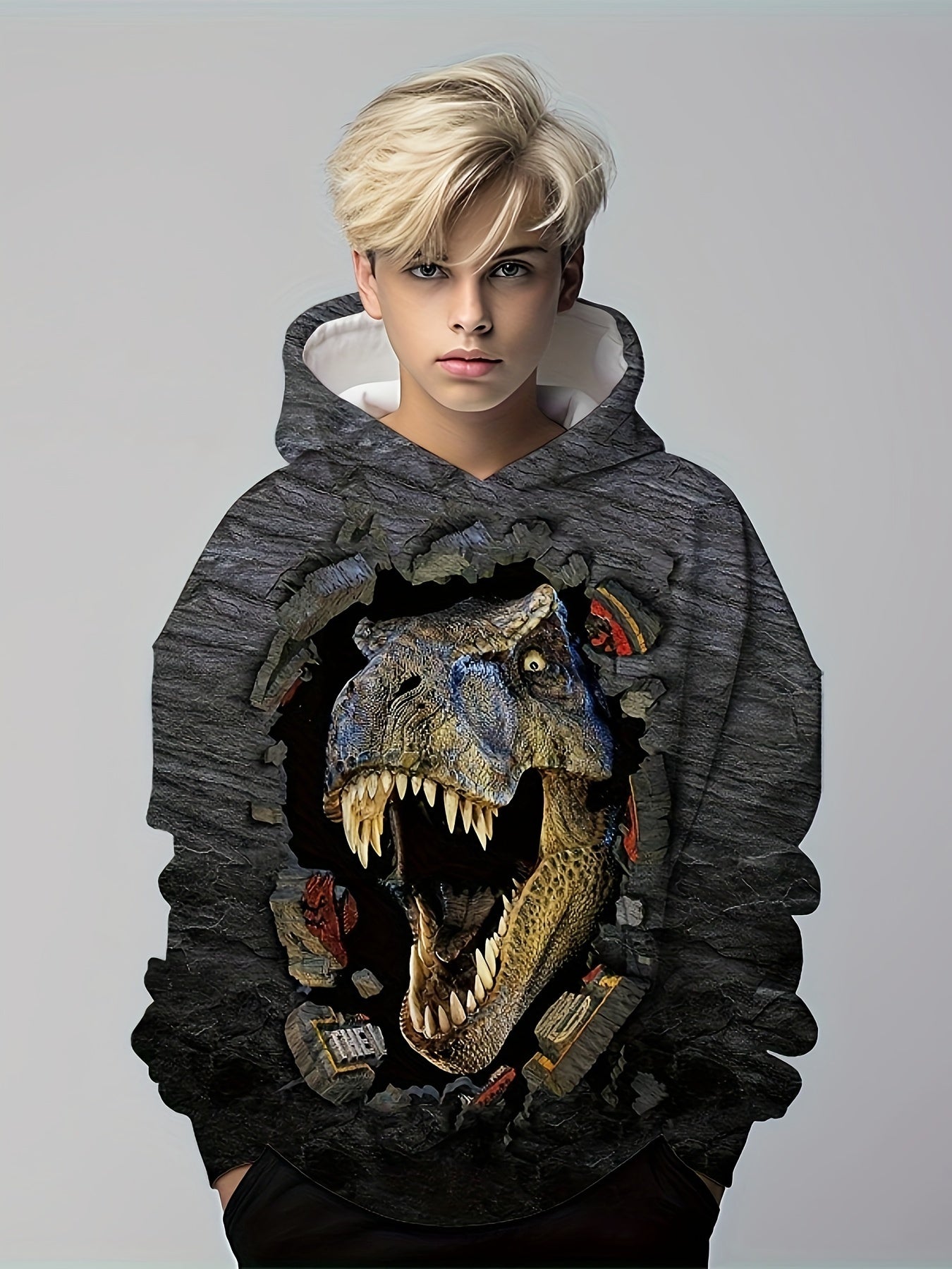 Kids Dinosaur Tyrannosaurus Hoodie 3D Print Sweatshirt Hip Hop Street Style