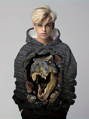 Kids Dinosaur Tyrannosaurus Hoodie 3D Print Sweatshirt Hip Hop Street Style