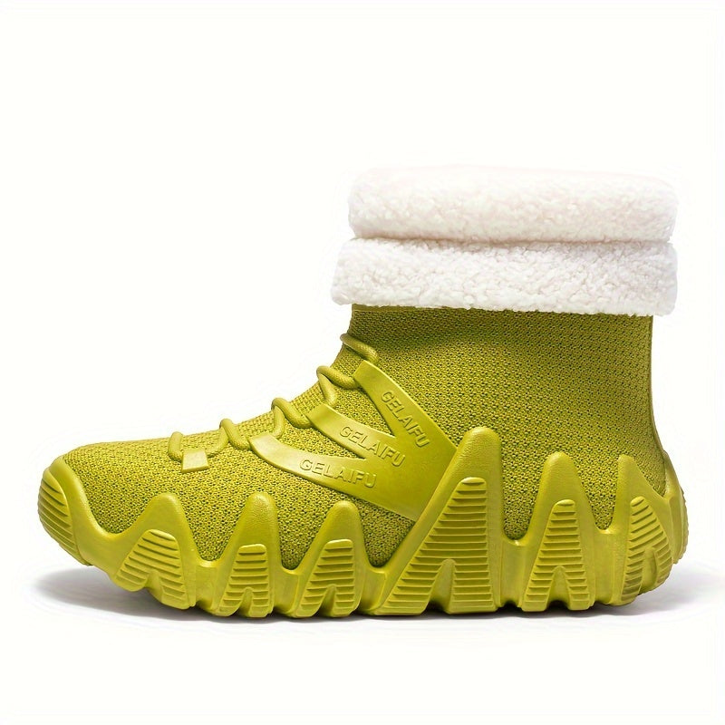 Short Tube Women's Rain Boots Winter Thickened Warm Waterproof