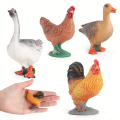 Realistic Chicken & Duck Farm Animal Models for Diorama