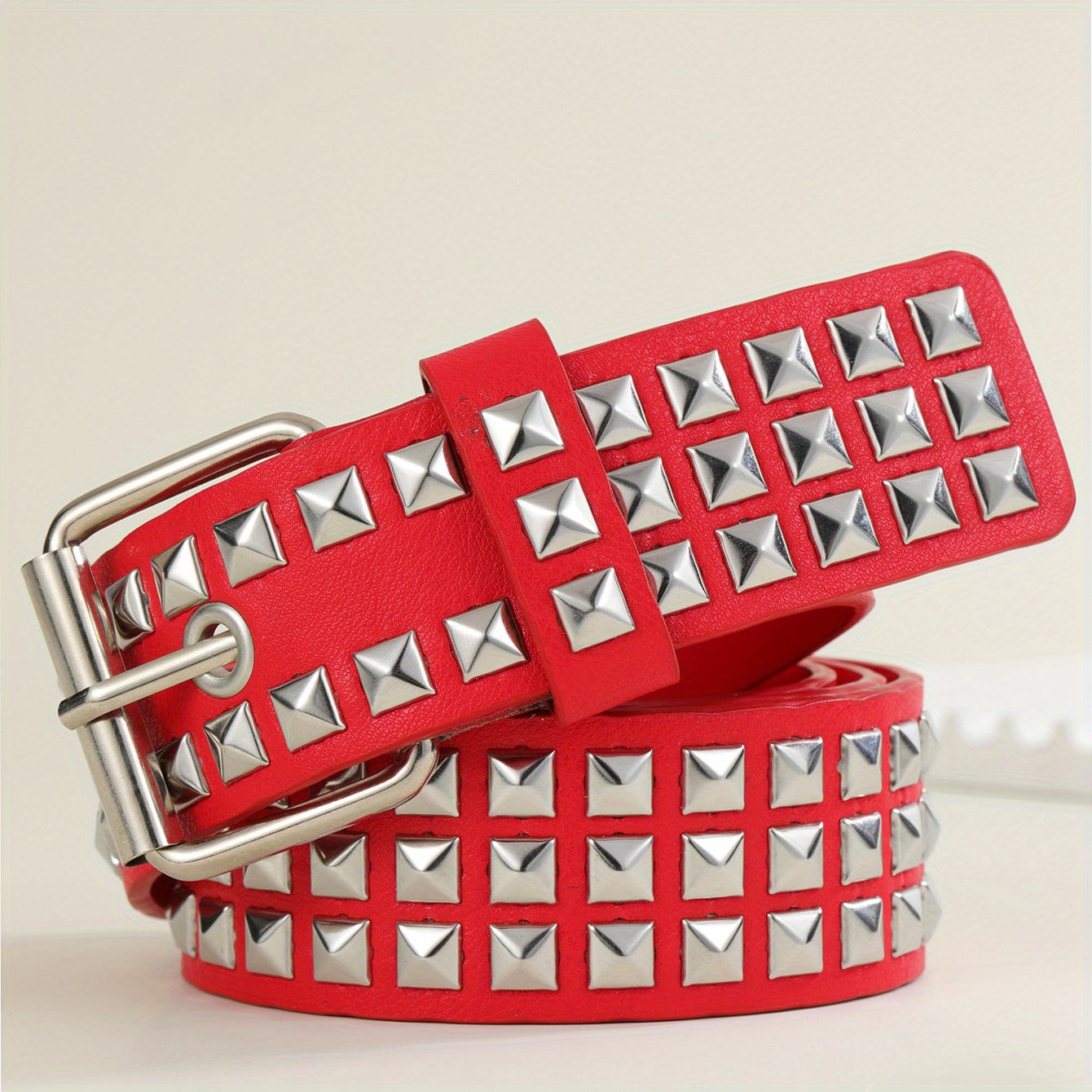 Rivet Pin Buckle Style Belt Punk Belt For Men