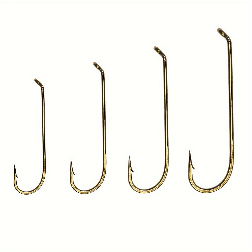 50pcs Long Shank Fly Tying Hooks For Streamer Muddler Zonker Bucktail Rubber Leg