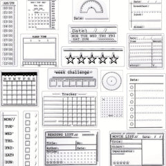 Clear Journal Stamp Set - Silicone Calendar Template