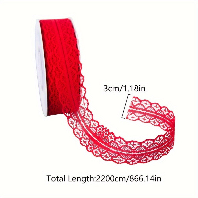 1roll Lace Ribbon Baking Cake Decoration Ribbon Gift Satin Ribbon