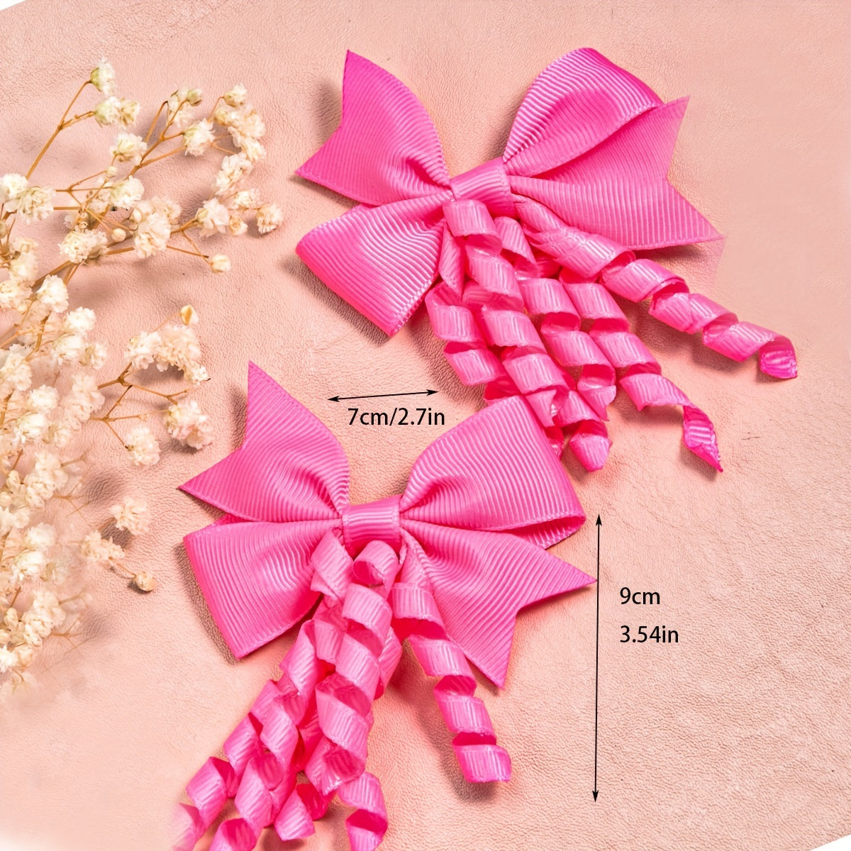 2pcs Swirly Bows Hair Clips for Kids