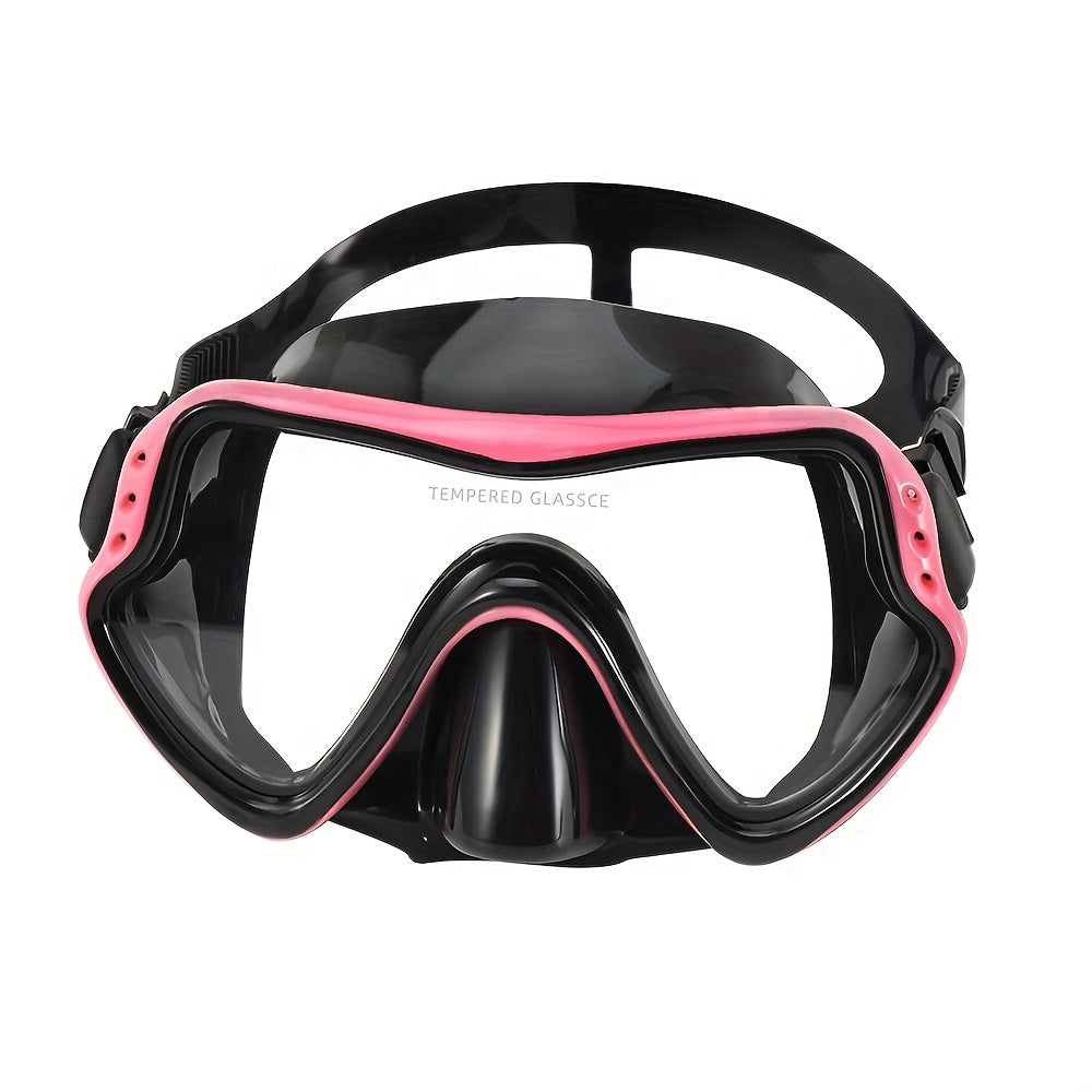 Adult Diving Goggles and Snorkel Set with Silicone Face Mask