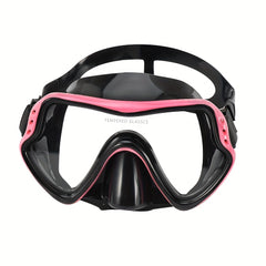 Adult Diving Goggles and Snorkel Set with Silicone Face Mask