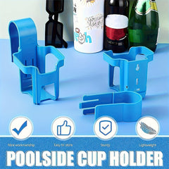 2pcs Water Cup Holder Plastic Cup Rack for Outdoor Swimming Pool Car