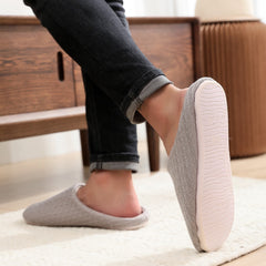 Men's Cozy Fuzzy Slides Soft Slippers Non slip Home Shoes