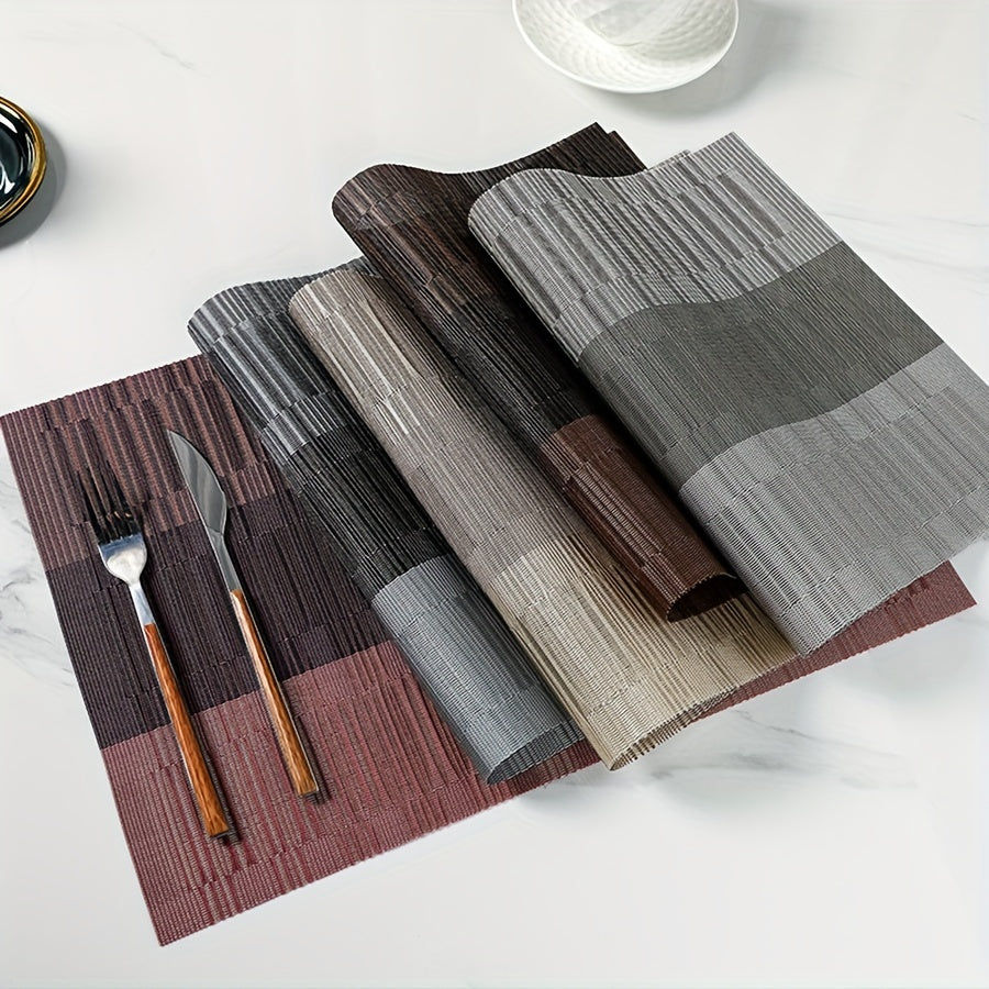 Woven Placemat Square Table Mat for Dining Table Washable Kitchen Placemat