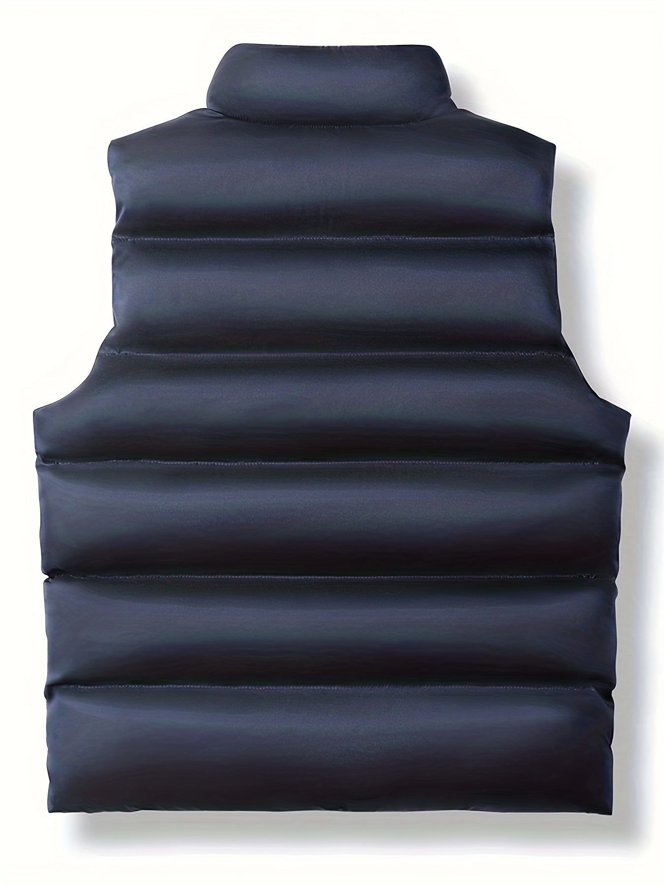 Men's Casual Zipper Pockets Stand Collar Zip Up Vest