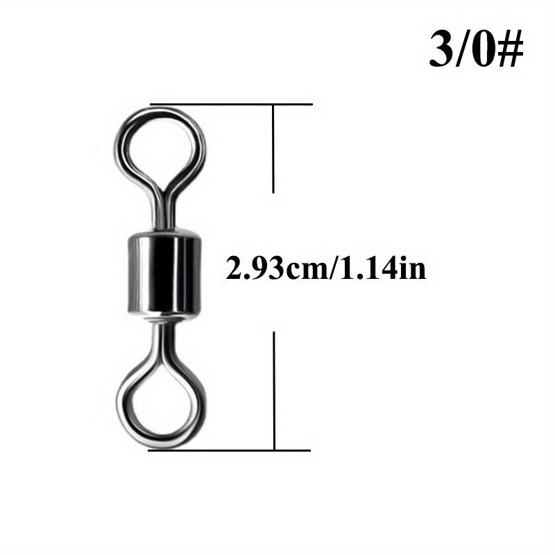 25pcs Copper/Stainless Fishing Swivels Saltwater 19-297lb