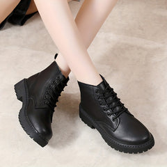 Women's Platform Lace Up Bootie Shoes