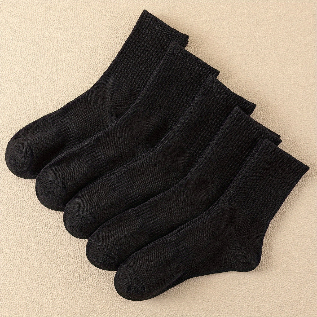 Solid Crew Socks Comfy Mid Tube Women's Stockings