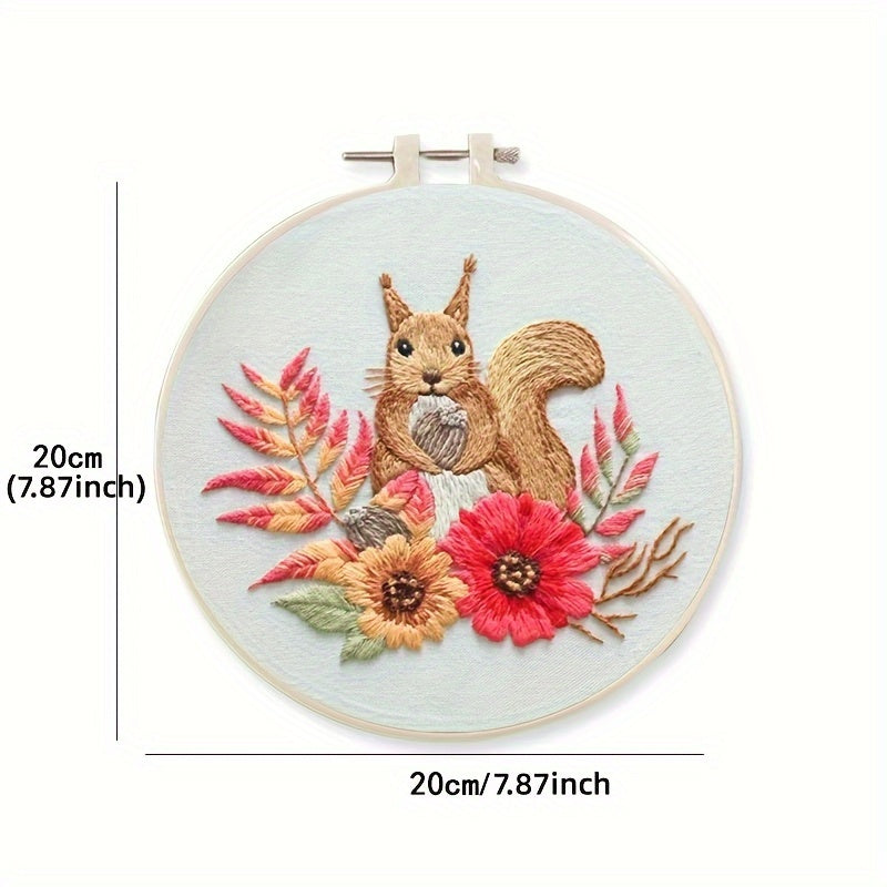 Europe Style 3D Embroidery Kit Flowers Unicorn Pattern