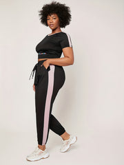 Colorful Letter Print Two Piece Set