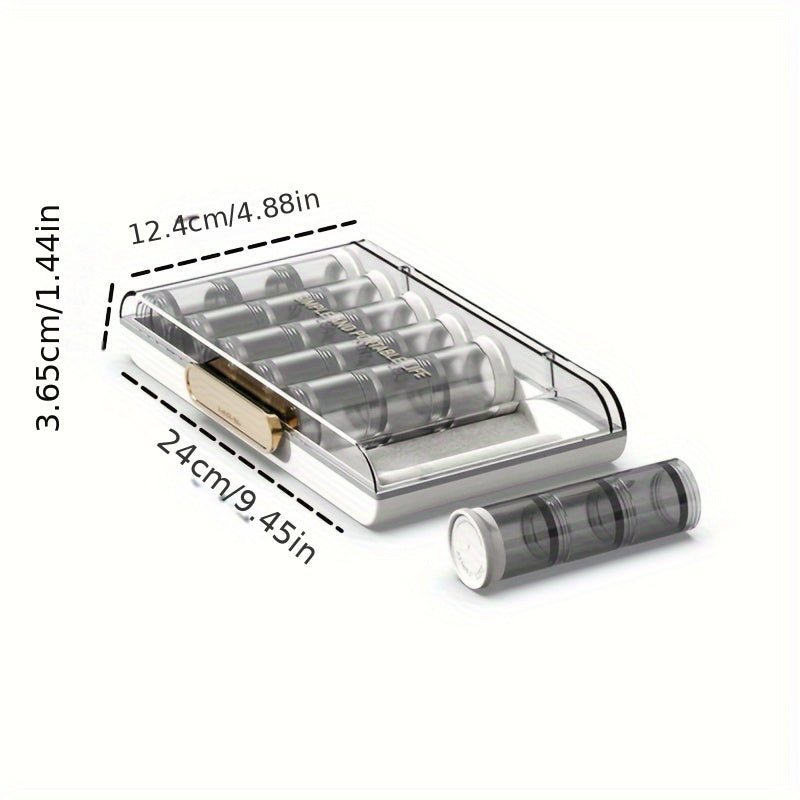 1PC Transparent Divided Jewelry Storage Box Portable Earrings Necklace Organizer