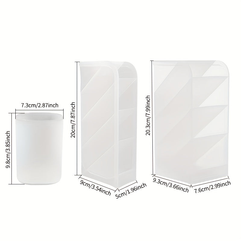 Desktop Pen Organizer Translucent Storage Case