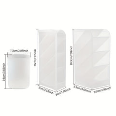 Desktop Pen Organizer Translucent Storage Case
