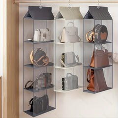 4-Layer Hanging Purse Organizer Closet Wardrobe Space Saving Bag