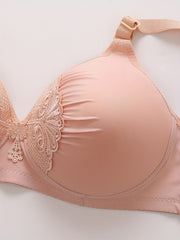 Plus Size Wireless Guipure Lace Padded Bra