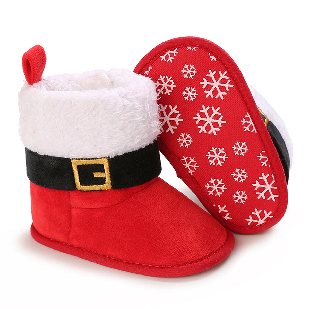 Christmas Baby Fleece Warm Snow Shoes Boots