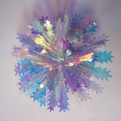 Iridescent Snow Ball Ornament Hanging Decoration Set of 3