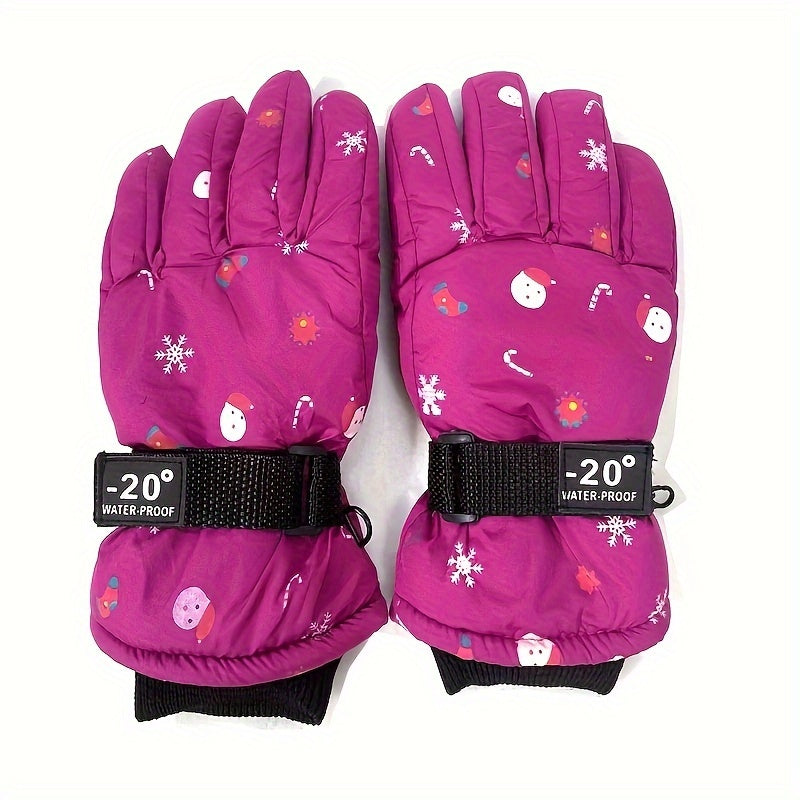 Kids Skiing Gloves Waterproof Winter Warm Gloves for 2-6 Years Old