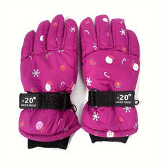 Kids Skiing Gloves Waterproof Winter Warm Gloves for 2-6 Years Old