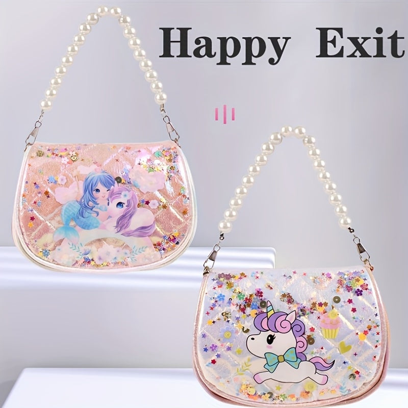 Unicorn Handbag For Girls Sequin Bear Cat Bag