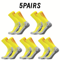 Breathable Football Socks Non-slip Silicone Mid-calf Training Socks