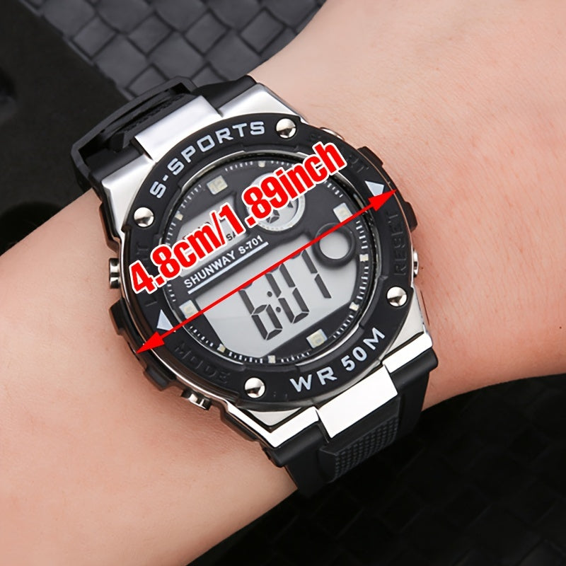 Unisex Luminous Sports Digital Watch Waterproof Alarm Clock