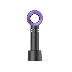 Mini Bladeless Fan USB Rechargeable Portable Handheld Cooler 3 Speed Foldable