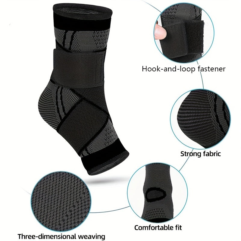 2pcs Ankle Brace Compression Sleeve Sports Bandage Socks Men Women