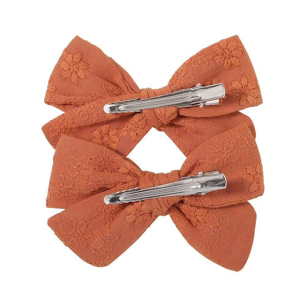 Baby Girls Bow Hair Clips Decorative Headwear Accessories